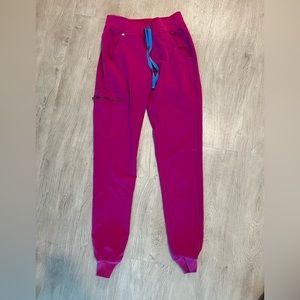 FIGS Zamora joggers XXS-tall in color raspberry sorbet